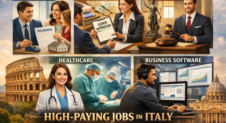 High-Paying Jobs in Italy: Opportunities in Insurance, Loans, Legal, Healthcare, and Business Software